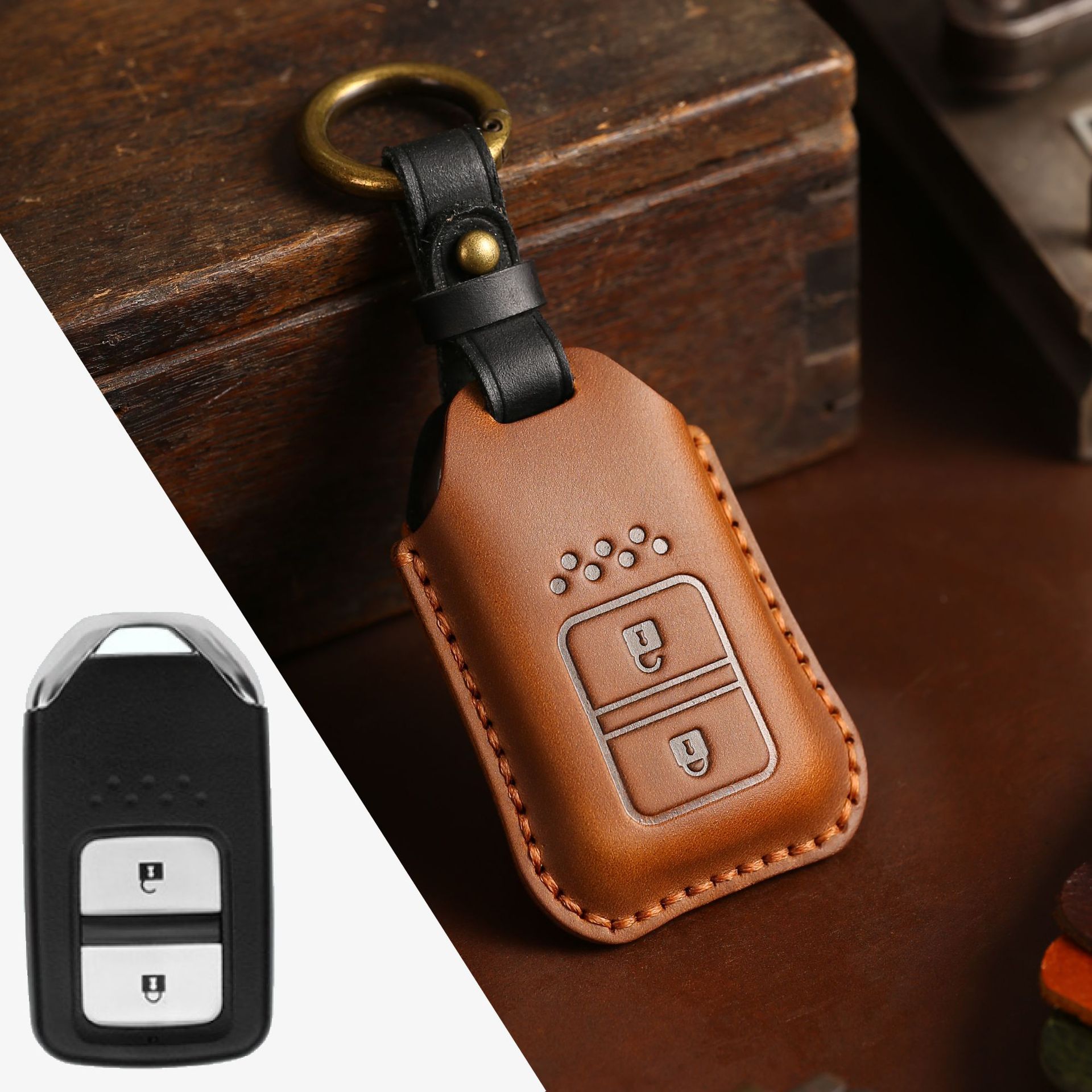 Universal Leather Car Key Case 10 Universal Leather Car Key Case - Image 10