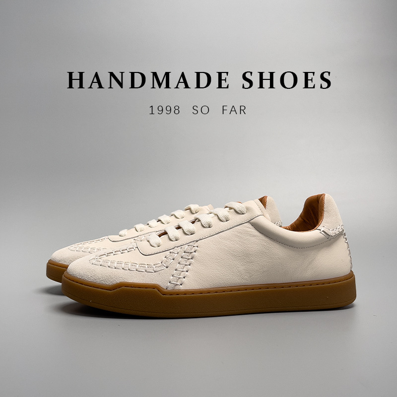 Baseball Low-cut Genuine Leather Sneakers 3 Baseball Low-cut Genuine Leather Sneakers - Image 3