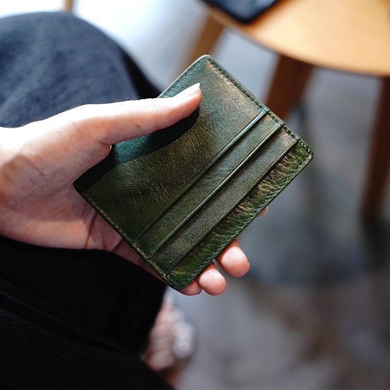 Retro Card Holder Large Capacity Oil-waxed Leather For Drivers License And ID 8 Retro Card Holder Large Capacity Oil-waxed Leather For Drivers License And ID - Image 8