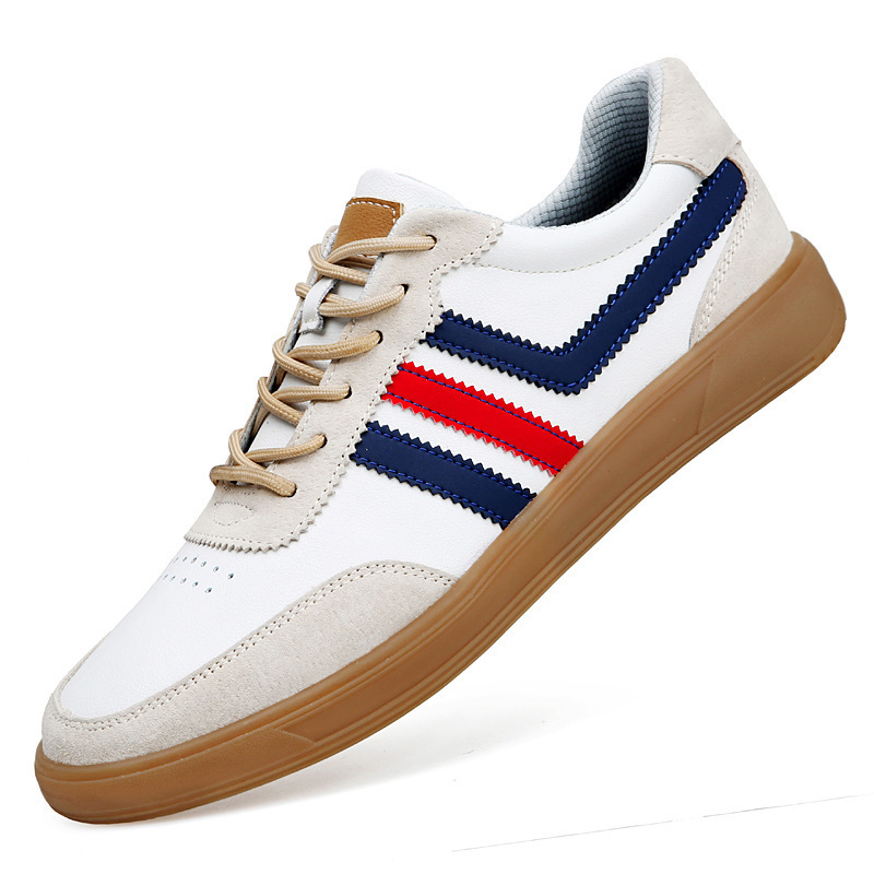 Men's Leather Sneakers With Built-In Height-Boosting Insoles And Tendon-Style Rubber Soles 2 Men's Leather Sneakers With Built-In Height-Boosting Insoles And Tendon-Style Rubber Soles - Image 2