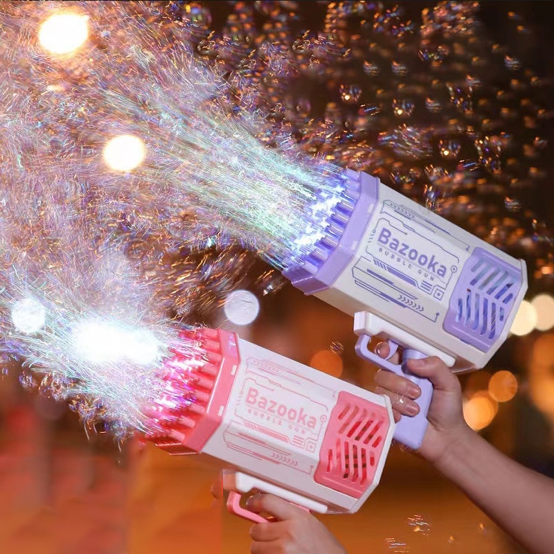 Bubble Gun Rocket Automatic Blower With Light Toys 2 Bubble Gun Rocket Automatic Blower With Light Toys - Image 2