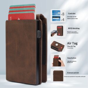Flip-style Multi-card-slot Genuine Leather Men's Wallet