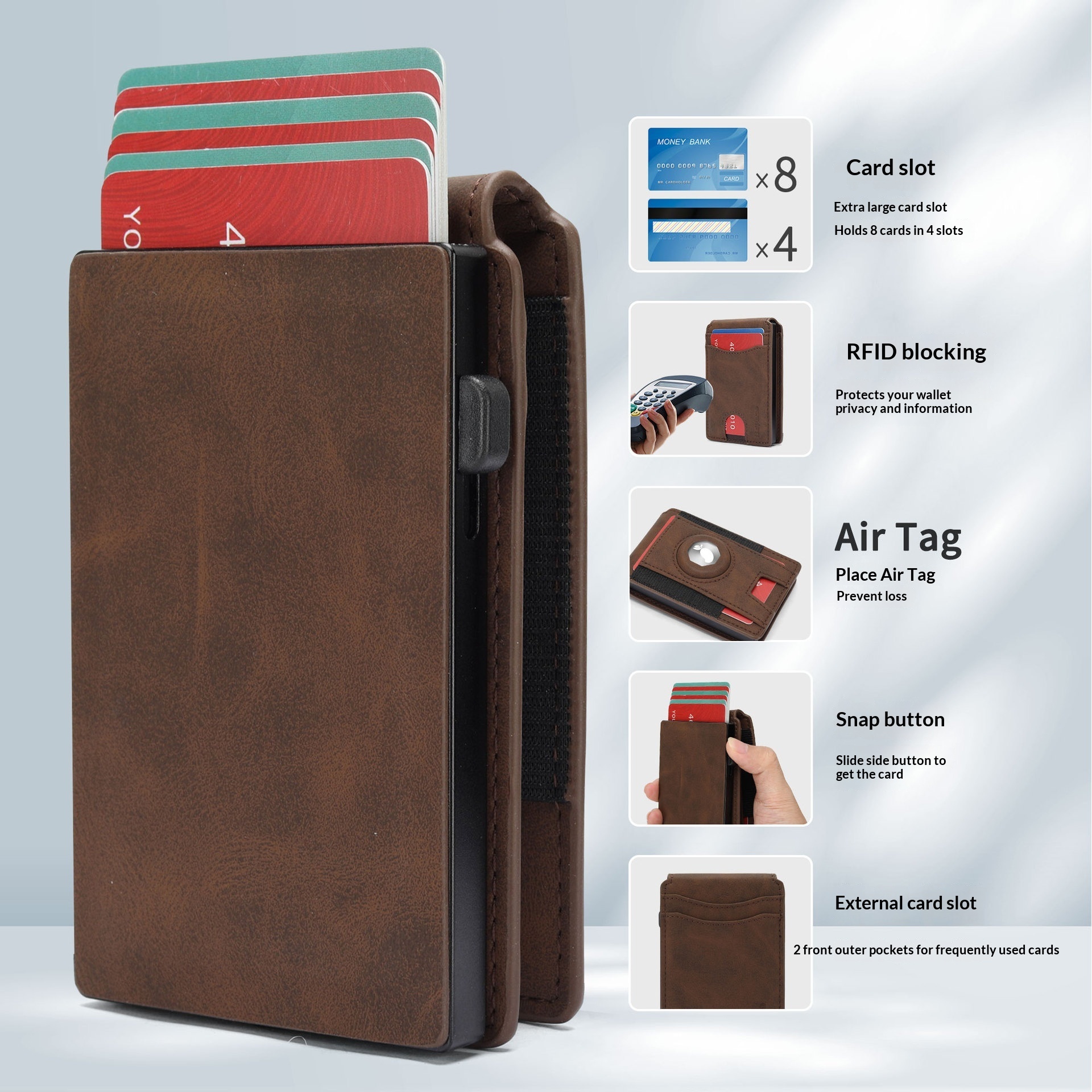 Flip-style Multi-card-slot Genuine Leather Men's Wallet 1 Flip-style Multi-card-slot Genuine Leather Men's Wallet