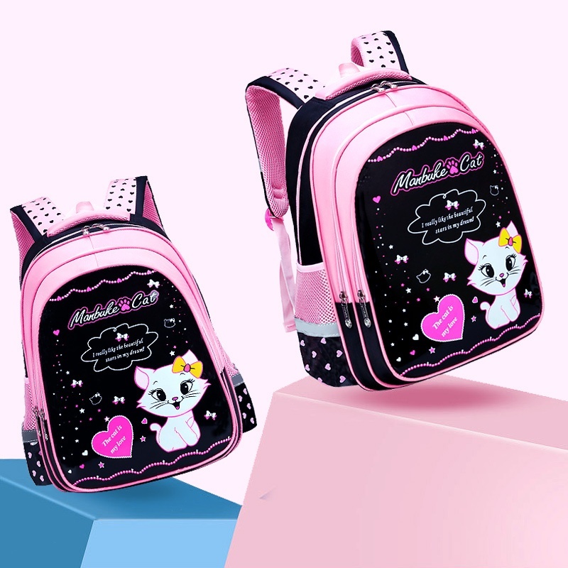 Kids School Cute Cat Print Backpack 4 Kids School Cute Cat Print Backpack - Image 4