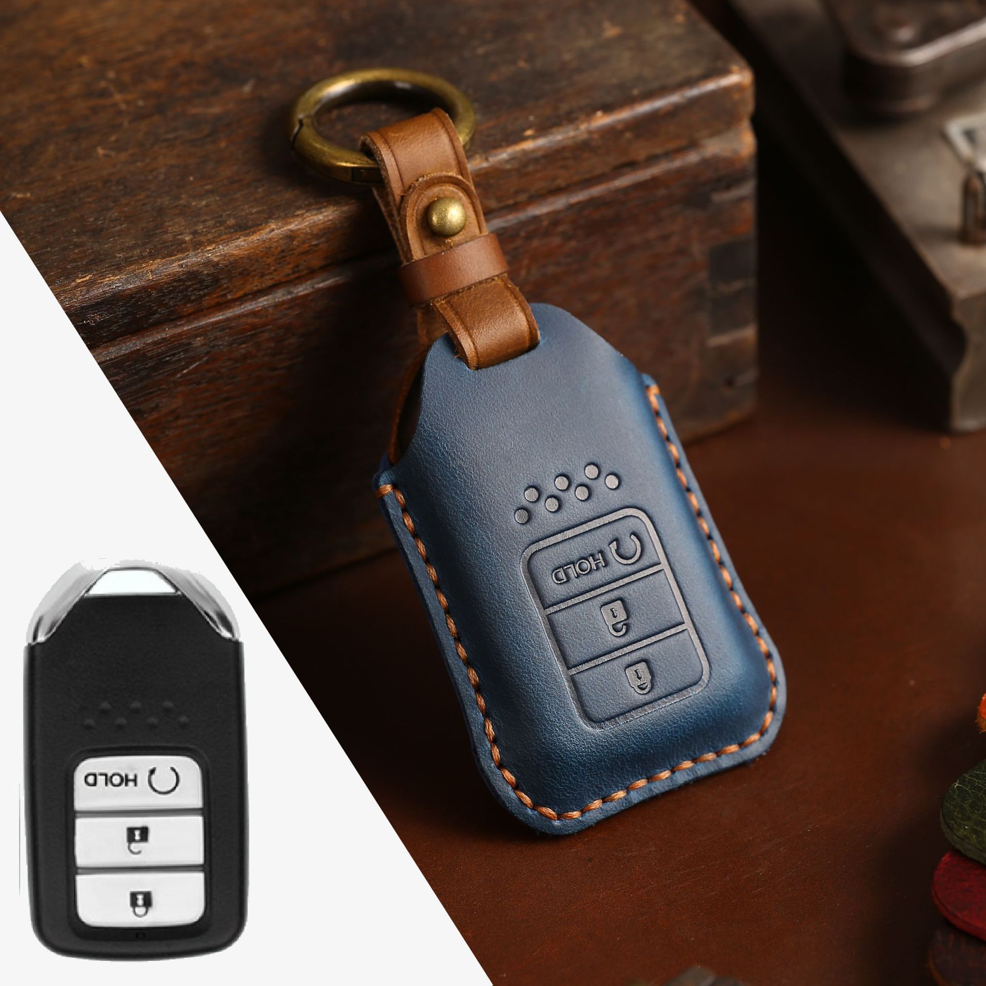 Universal Leather Car Key Case 4 Universal Leather Car Key Case - Image 4