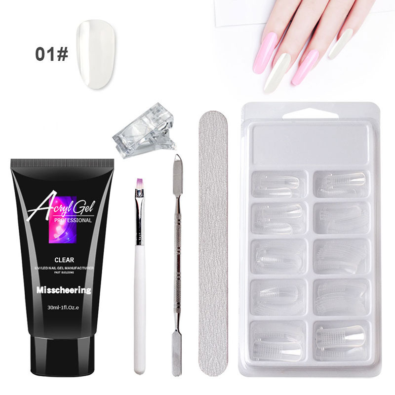 Painless Extension Gel Nail Art Without Paper Holder Quick Model Painless Crystal Gel Set 6 Painless Extension Gel Nail Art Without Paper Holder Quick Model Painless Crystal Gel Set - Image 6