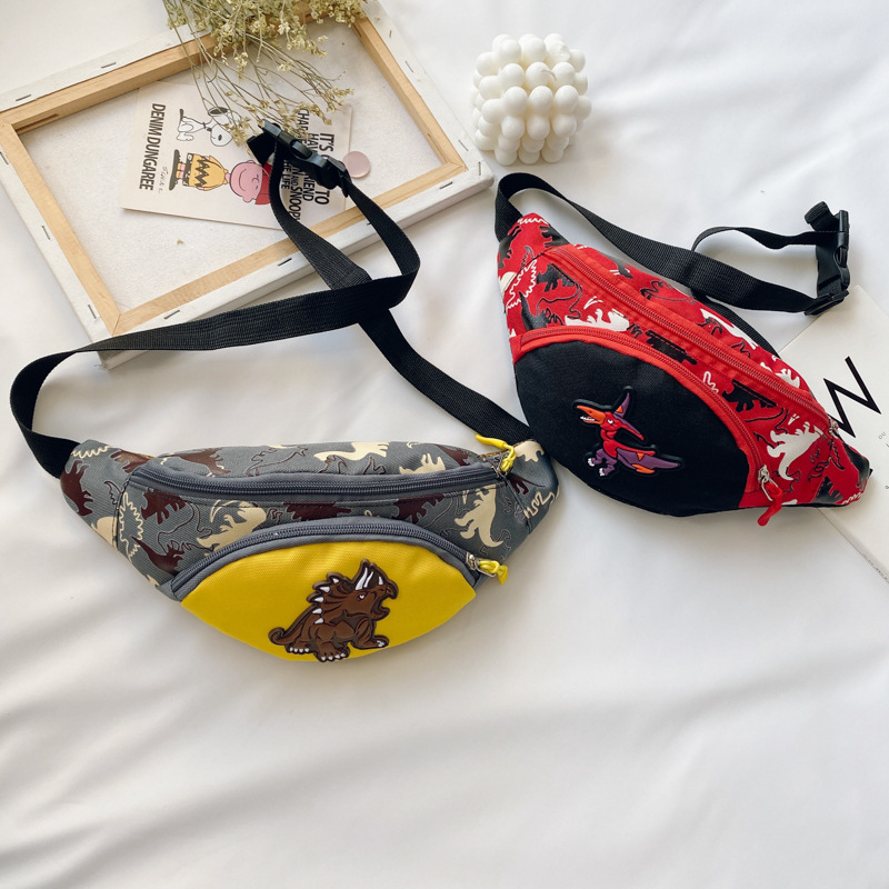 Little Boy Chest Waist Bag Little Dinosaur Crossbody Bag 2 Little Boy Chest Waist Bag Little Dinosaur Crossbody Bag - Image 2