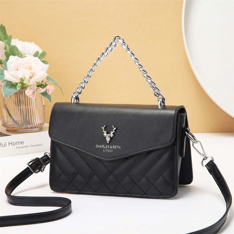 Quilted Mini Bag - Retro Style Casual Handbag 2 Quilted Mini Bag - Retro Style Casual Handbag - Image 2