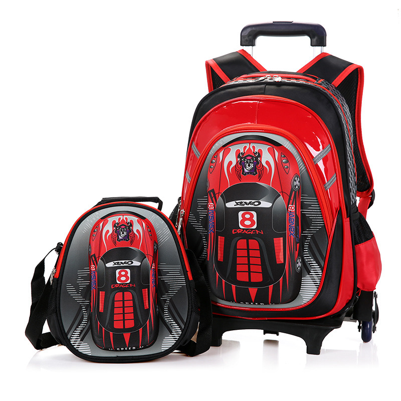 Boy Detachable Trolley Schoolbag to Reduces The Burden 6 Boy Detachable Trolley Schoolbag to Reduces The Burden - Image 6