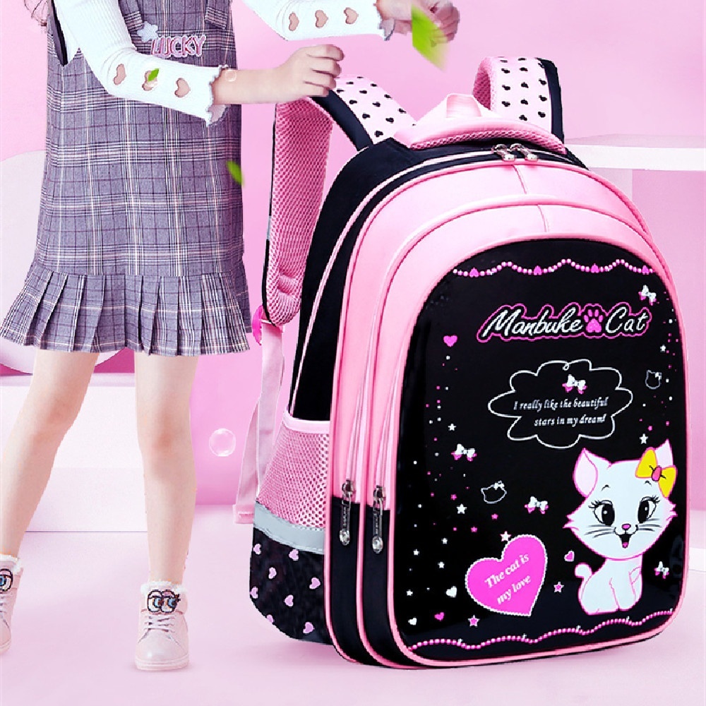Kids School Cute Cat Print Backpack 1 Kids School Cute Cat Print Backpack