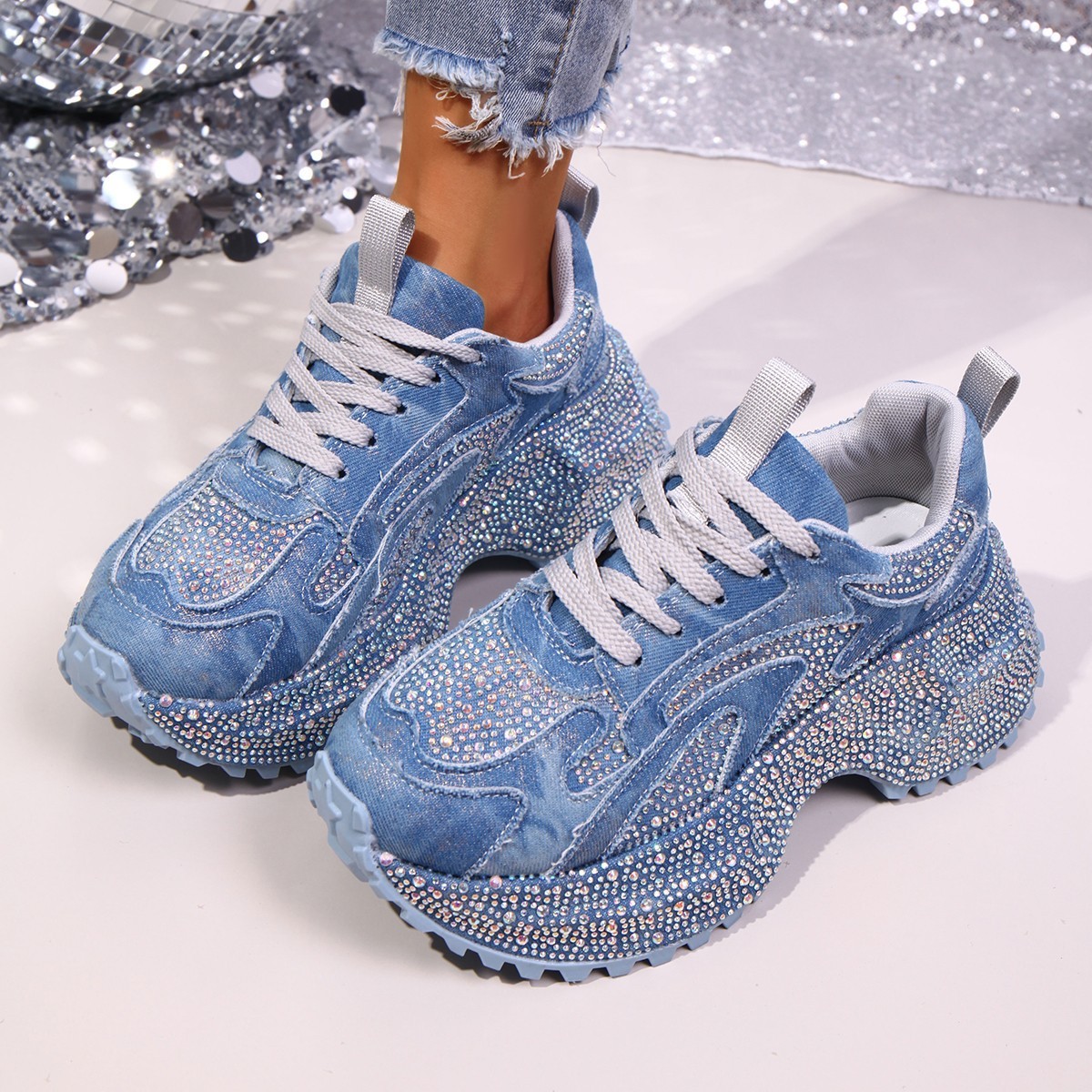 Womens Stylish Versatile Height-increasing Thick-soled Casual Sneakers 4 Womens Stylish Versatile Height-increasing Thick-soled Casual Sneakers - Image 4