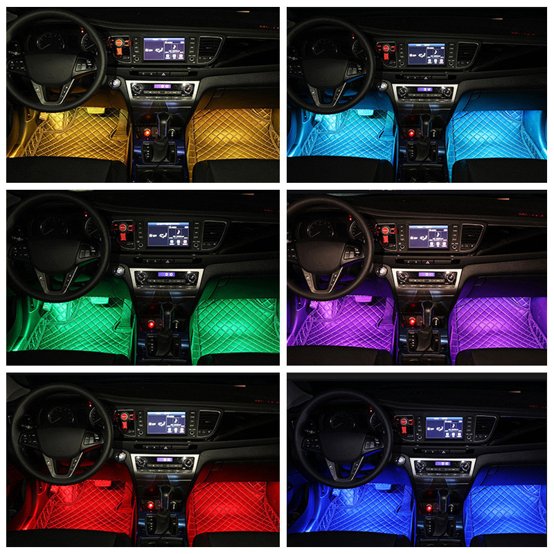 Decorative Car Interior LED Lights Remote Control RGB Strip Lights 4 Decorative Car Interior LED Lights Remote Control RGB Strip Lights - Image 4