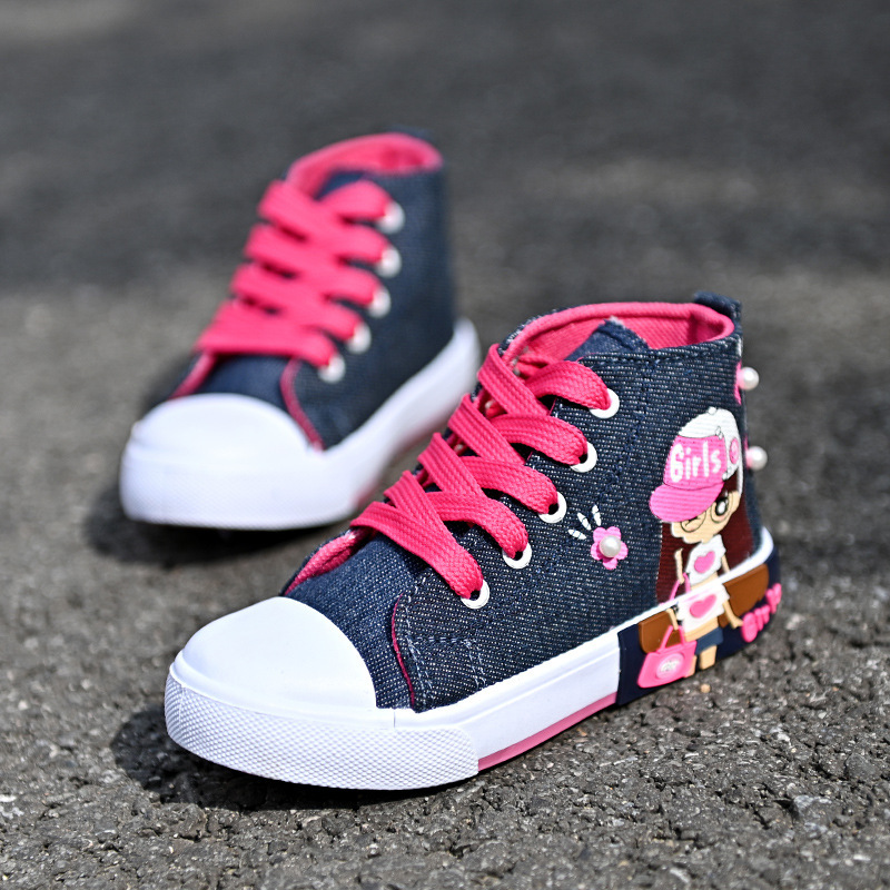 Canvas Girls' Sneakers 2 Canvas Girls' Sneakers - Image 2