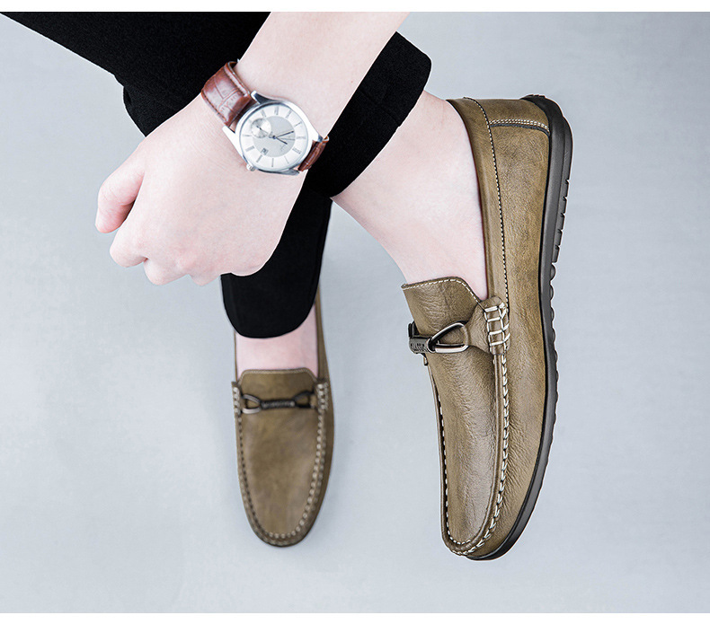 Men's Flat Leather Fashion Casual Shoes 7 Men's Flat Leather Fashion Casual Shoes - Image 7