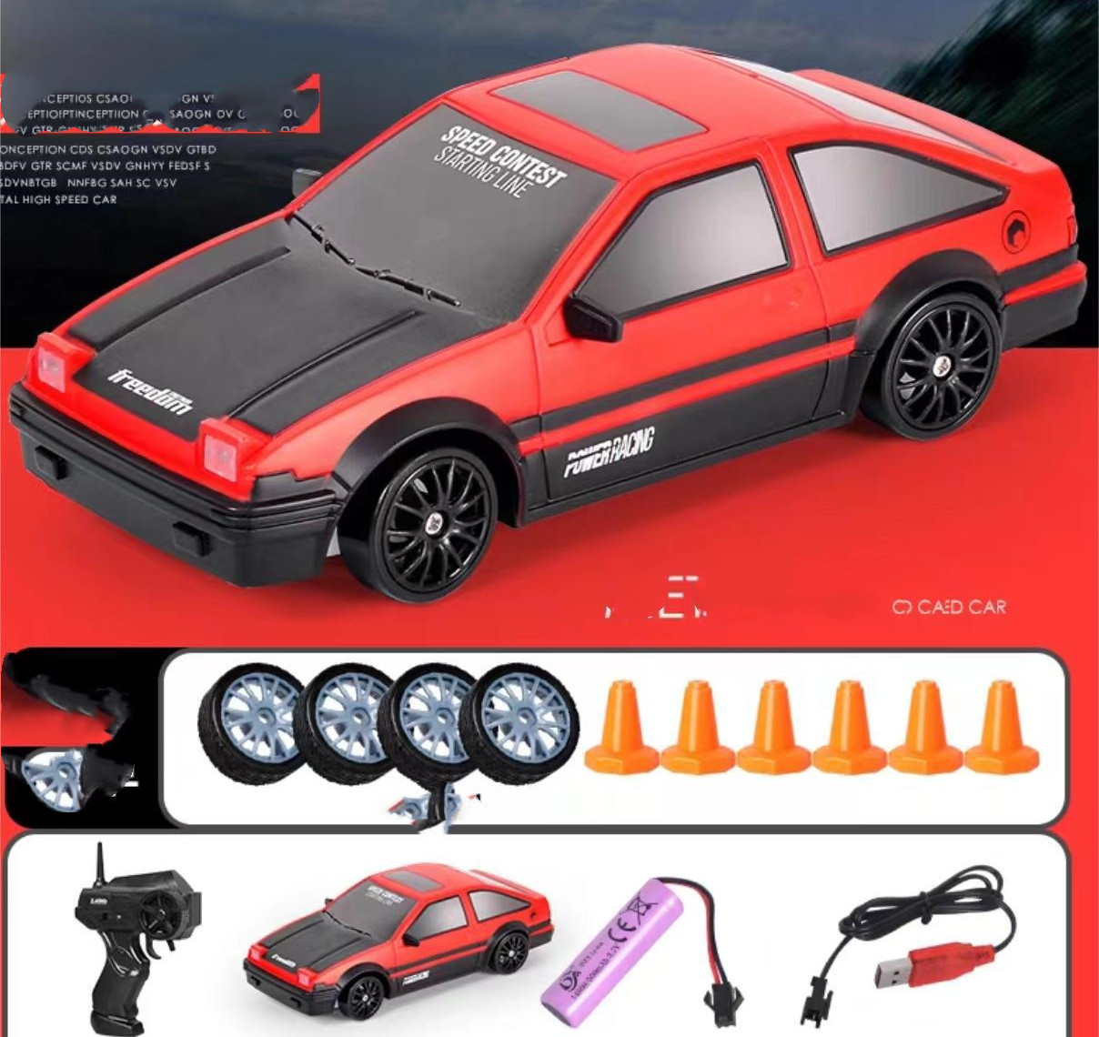 2.4G Drift RC 4WD Racing Car Toy 2 2.4G Drift RC 4WD Racing Car Toy - Image 2