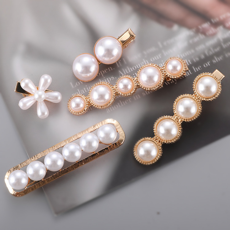 Slip-on Pearl Bow Hair Clip 1 Slip-on Pearl Bow Hair Clip