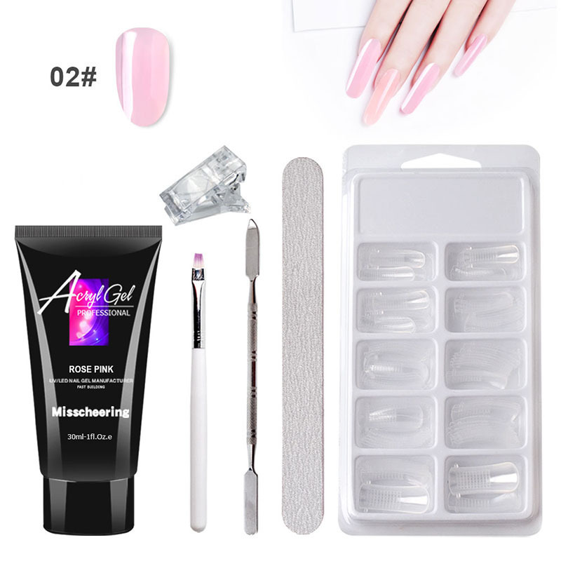 Painless Extension Gel Nail Art Without Paper Holder Quick Model Painless Crystal Gel Set 2 Painless Extension Gel Nail Art Without Paper Holder Quick Model Painless Crystal Gel Set - Image 2