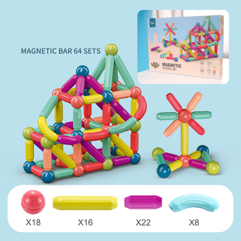 Magnetic Stick Building Blocks Game 6 Magnetic Stick Building Blocks Game - Image 6