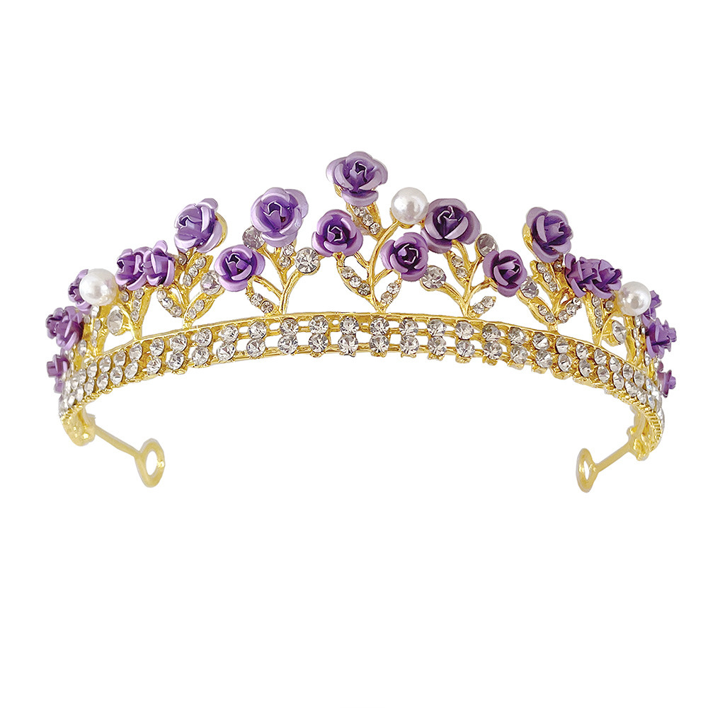 Purple Rose Crystal Jewelry Crown 5 Purple Rose Crystal Jewelry Crown - Image 5