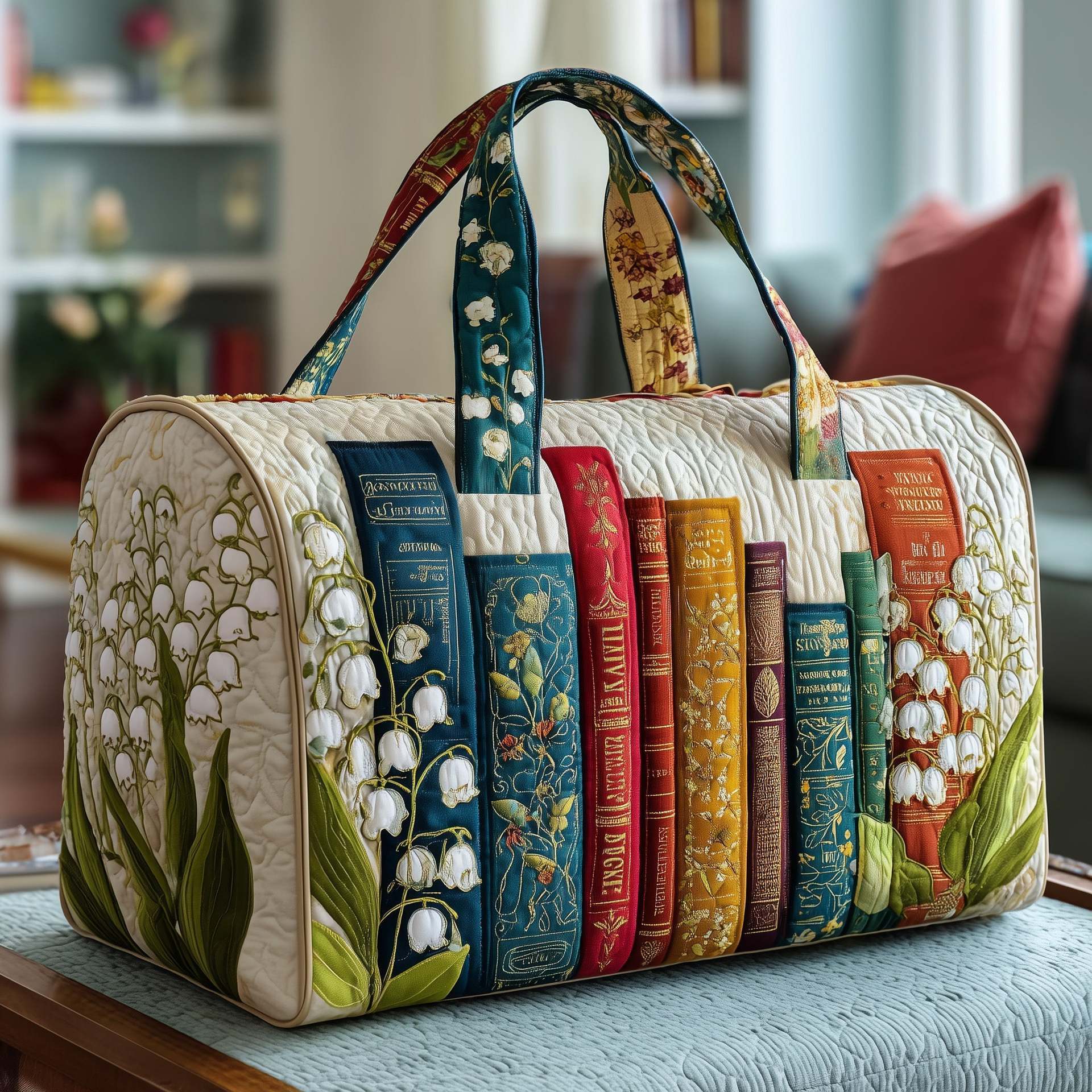 Bookwind Series Short-Distance Handheld Quilted Embroidery Travel Bag Multi-Functional 7 Bookwind Series Short-Distance Handheld Quilted Embroidery Travel Bag Multi-Functional - Image 7