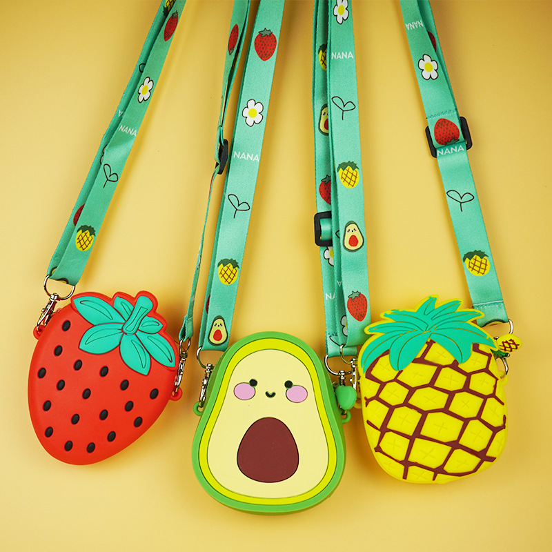 Silicone Avocado Crossbody Bag Coin Purse 5 Silicone Avocado Crossbody Bag Coin Purse - Image 5