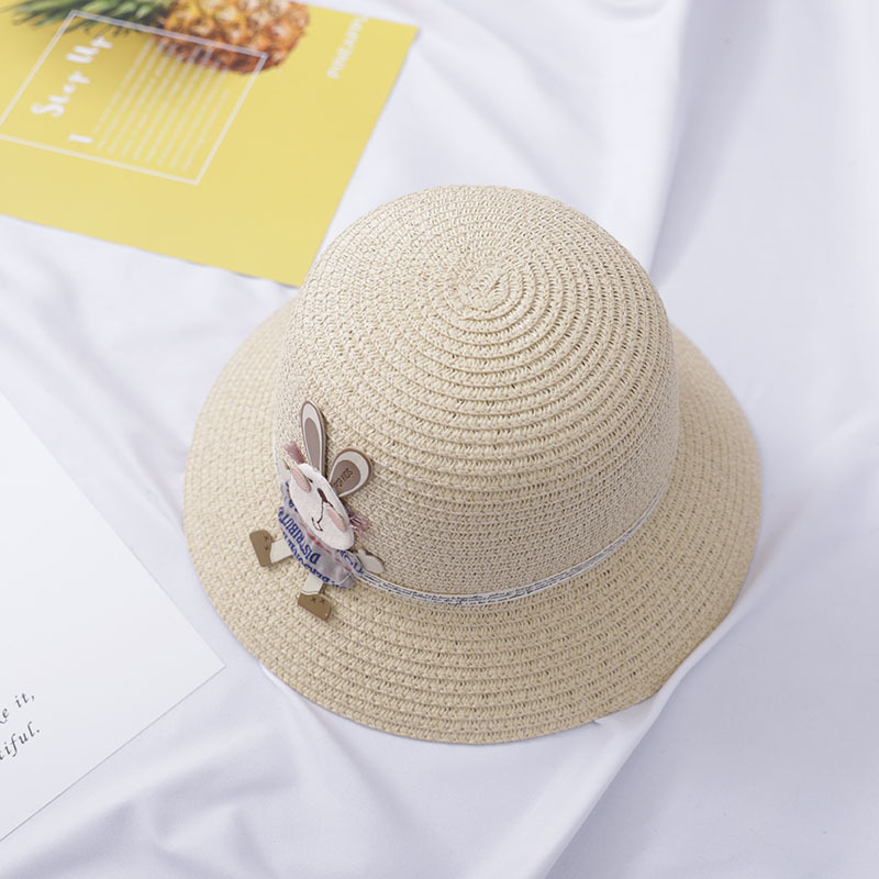 Cute Rabbit Decoration Bag Two-Piece Straw Hat 3 Cute Rabbit Decoration Bag Two-Piece Straw Hat - Image 3