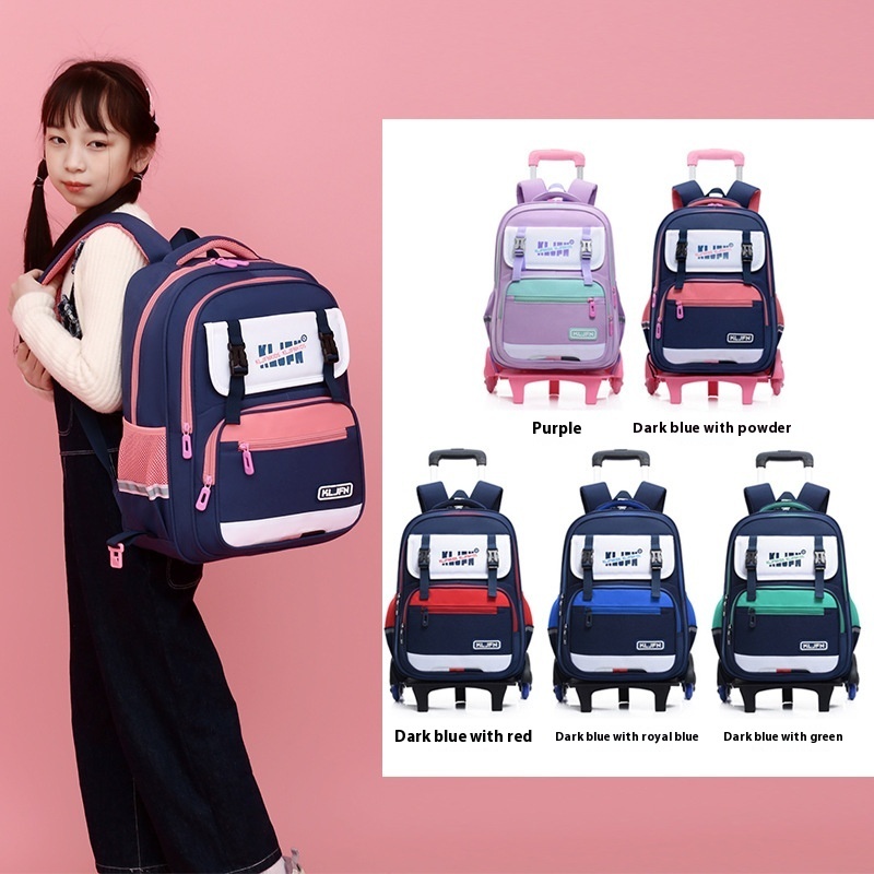 Children's Trolley Lightweight Wear-resistant, Waterproof, Large Capacity Spine Protection Backpack 6 Children's Trolley Lightweight Wear-resistant, Waterproof, Large Capacity Spine Protection Backpack - Image 6