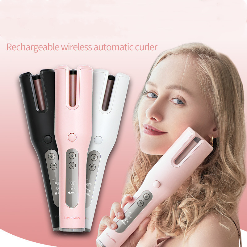 Wireless Automatic Curler USB LCD Screen Ceramic Heating Anti-perm Curler 1 Wireless Automatic Curler USB LCD Screen Ceramic Heating Anti-perm Curler