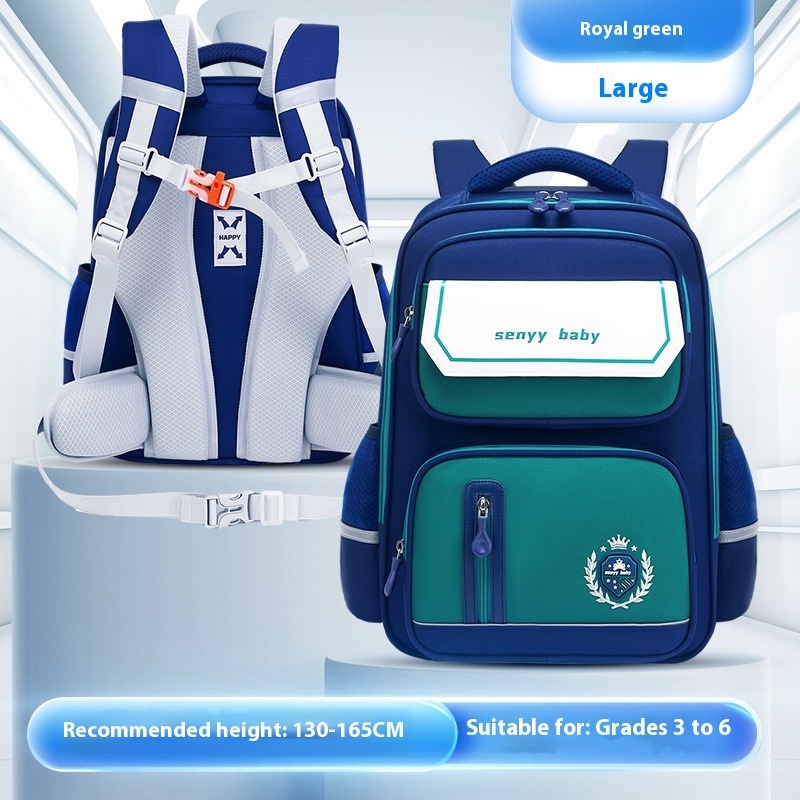Children's Spine Protector Backpack Water-repellent Large Capacity School Bag 4 Children's Spine Protector Backpack Water-repellent Large Capacity School Bag - Image 4