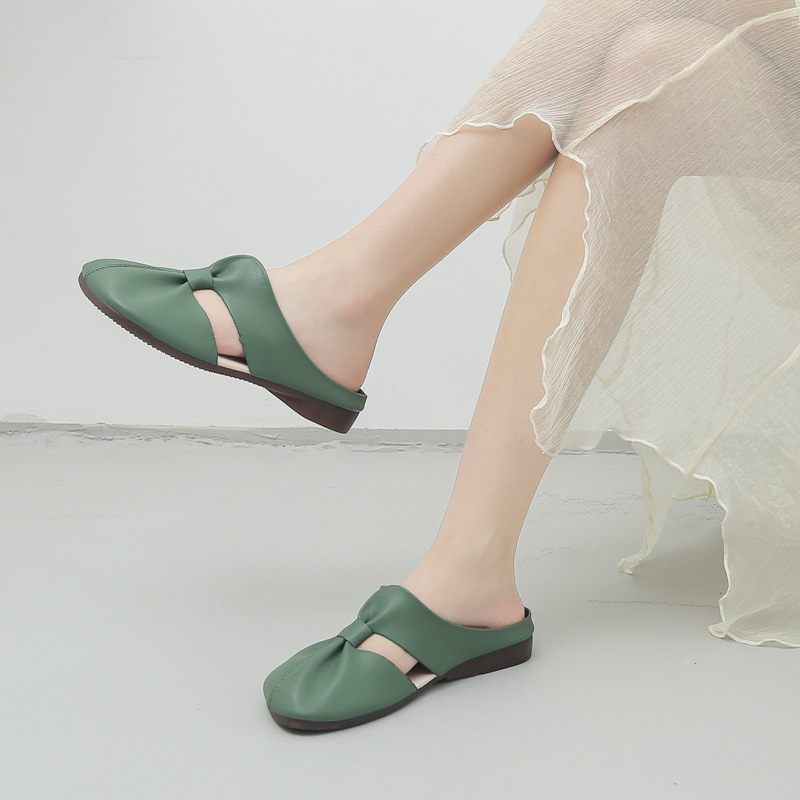 Flat Soled Casual Closed-Toe Half Slippers 3 Flat Soled Casual Closed-Toe Half Slippers - Image 3