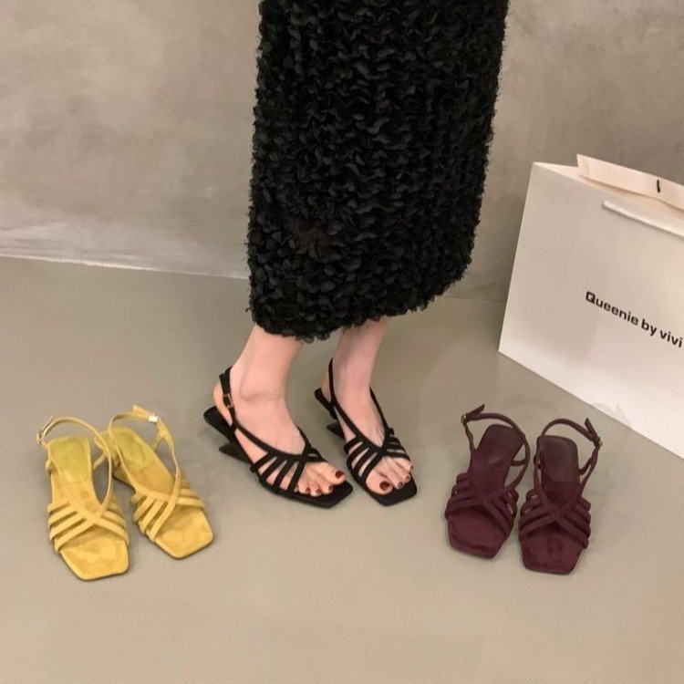 Wedge Suede Open Toe Sandals 1 Wedge Suede Open Toe Sandals