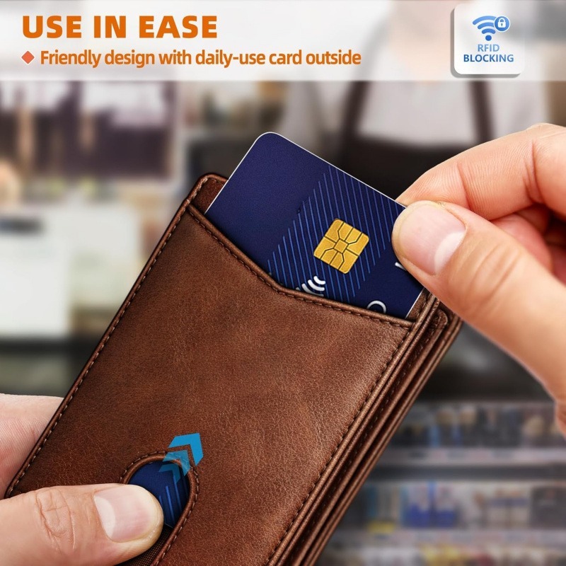 Multifunctional Anti-Theft Retro Card Holder Wallet With Multiple Card Slots For Men 6 Multifunctional Anti-Theft Retro Card Holder Wallet With Multiple Card Slots For Men - Image 6
