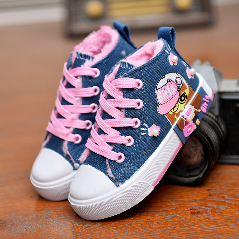Canvas Girls' Sneakers 3 Canvas Girls' Sneakers - Image 3