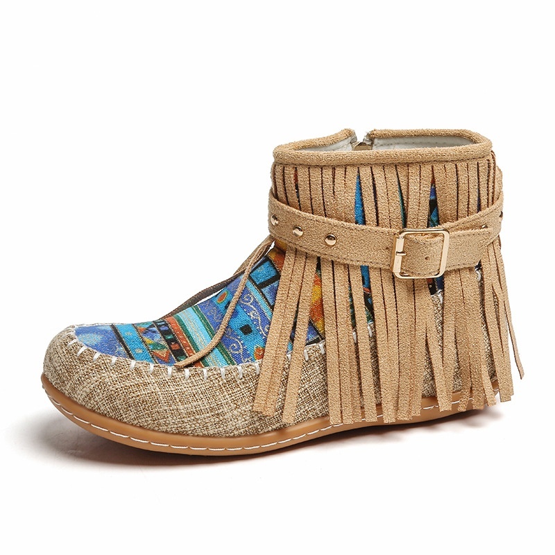 Tassel-buckle Fashion Boots, Women's Dr Martens Boots 6 Tassel-buckle Fashion Boots, Women's Dr Martens Boots - Image 6
