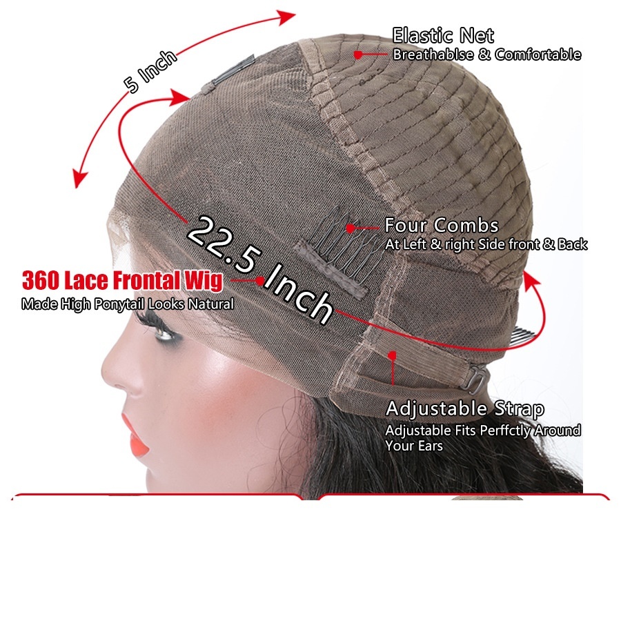 Straight 360 Lace Frontal Wig Human Hair 5 Straight 360 Lace Frontal Wig Human Hair - Image 5