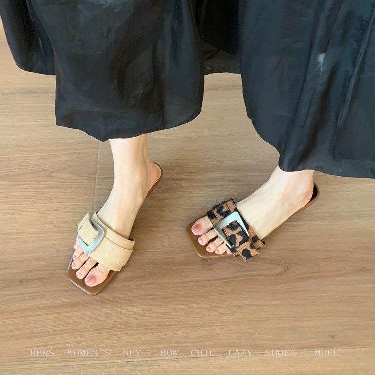 4cm Heel Open Toe One Strap Slide Sandals 5 4cm Heel Open Toe One Strap Slide Sandals - Image 5