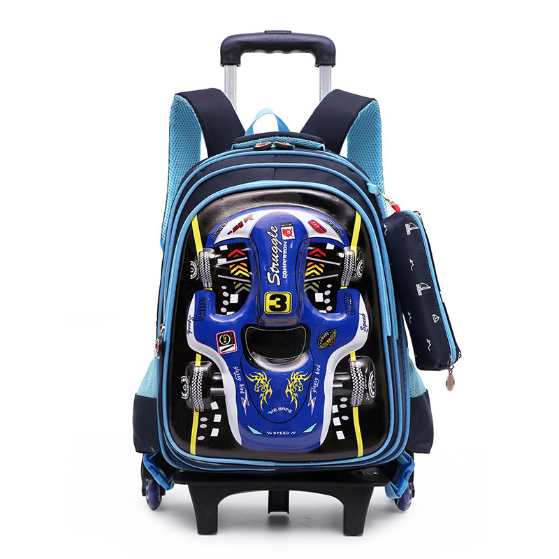 Trolley School Waterproof 3D Car Detachable Children Backpack 7 Trolley School Waterproof 3D Car Detachable Children Backpack - Image 7