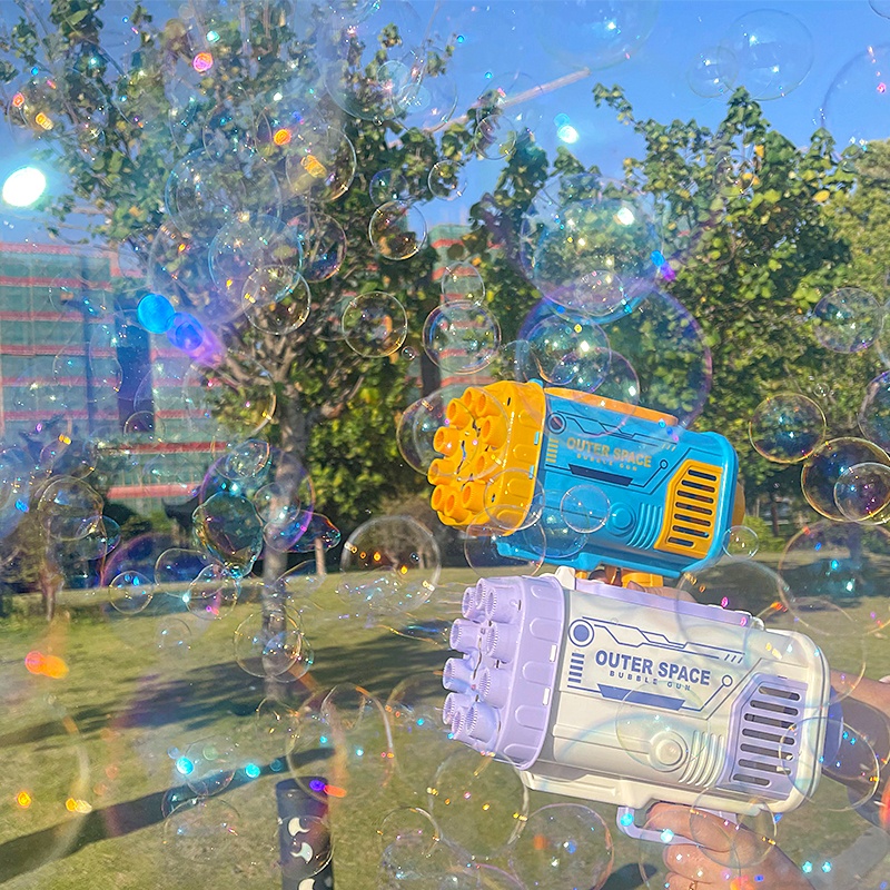Bubble Gun Rocket Automatic Blower With Light Toys 10 Bubble Gun Rocket Automatic Blower With Light Toys - Image 10