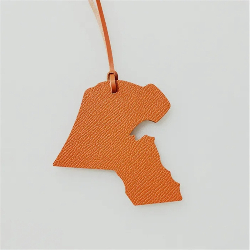 Map-shaped Leather Handbag Pendant 8 Map-shaped Leather Handbag Pendant - Image 8