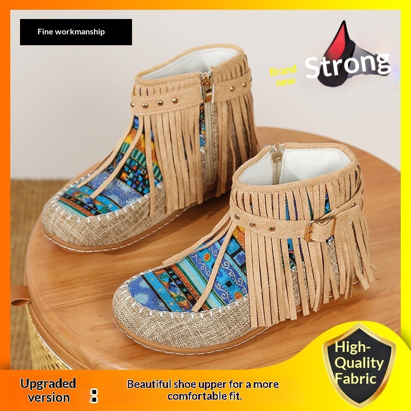 Tassel-buckle Fashion Boots, Women's Dr Martens Boots 7 Tassel-buckle Fashion Boots, Women's Dr Martens Boots - Image 7