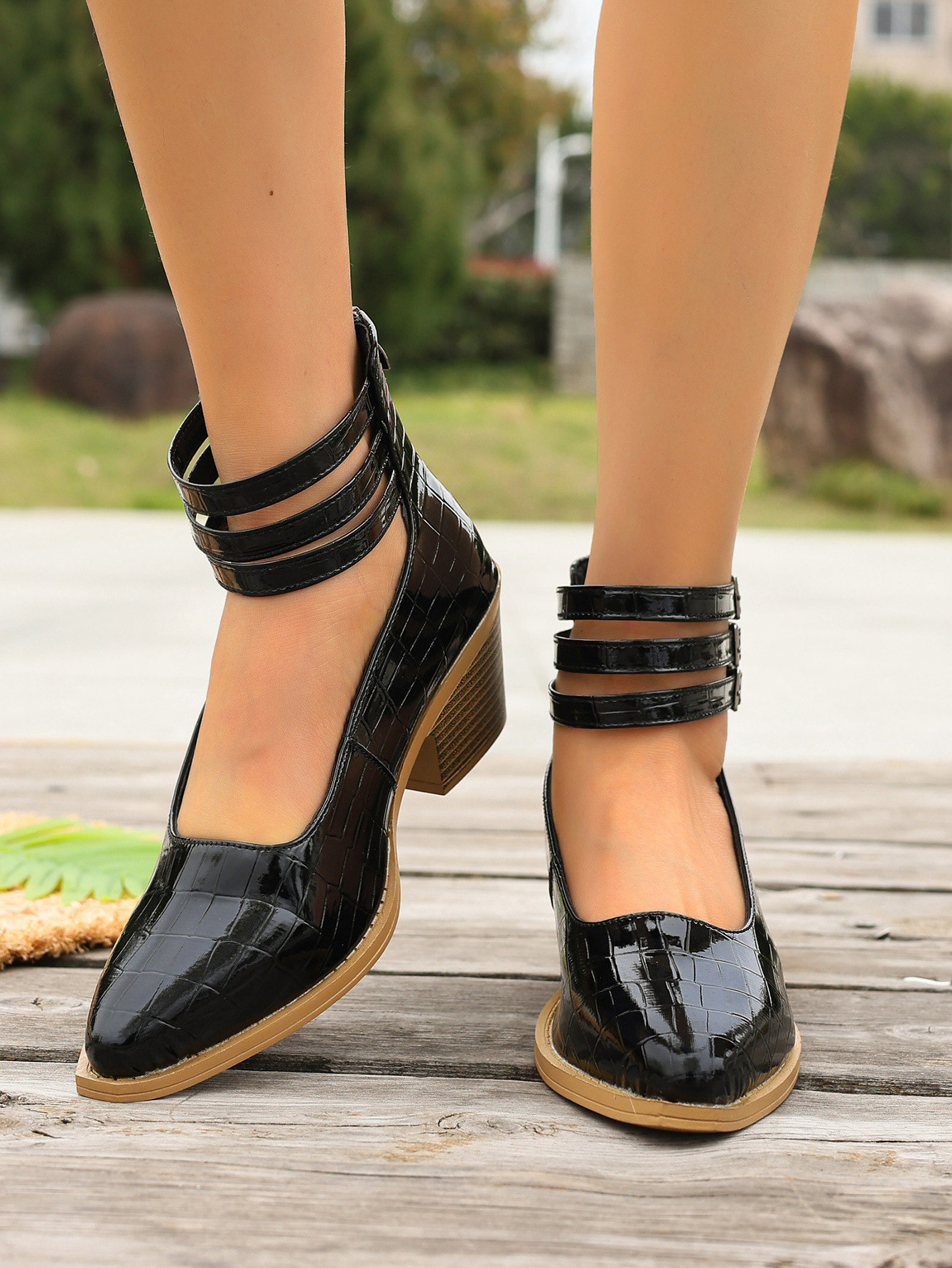 Women's Fashion Zipper High-Heel Pumps 6 Women's Fashion Zipper High-Heel Pumps - Image 6
