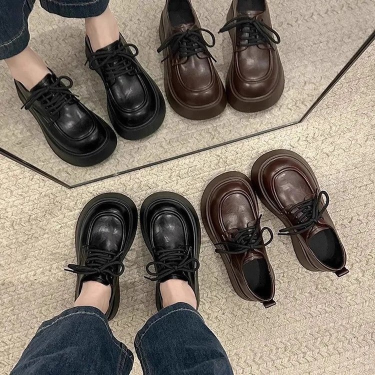 Black Lace-up Leather Shoes Comfortable For Work 2 Black Lace-up Leather Shoes Comfortable For Work - Image 2