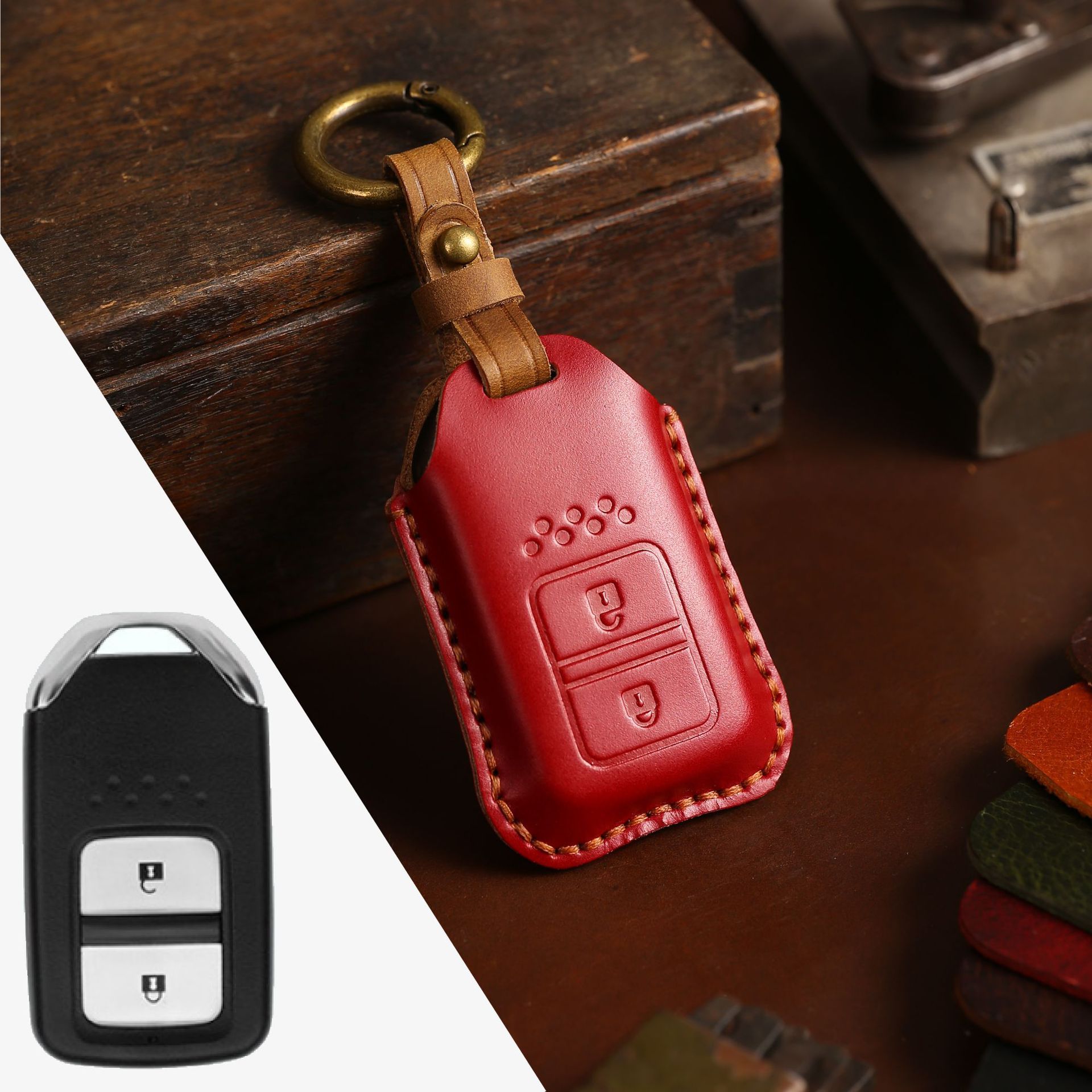 Universal Leather Car Key Case 7 Universal Leather Car Key Case - Image 7