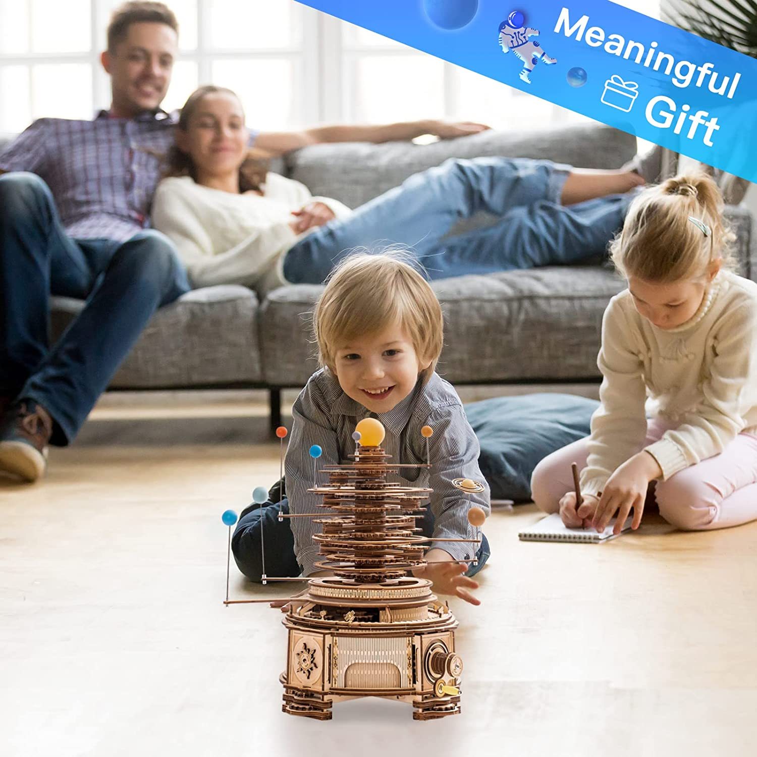Rotatable Mechanical Orrery 3D Wooden Puzzle Games 5 Rotatable Mechanical Orrery 3D Wooden Puzzle Games - Image 5