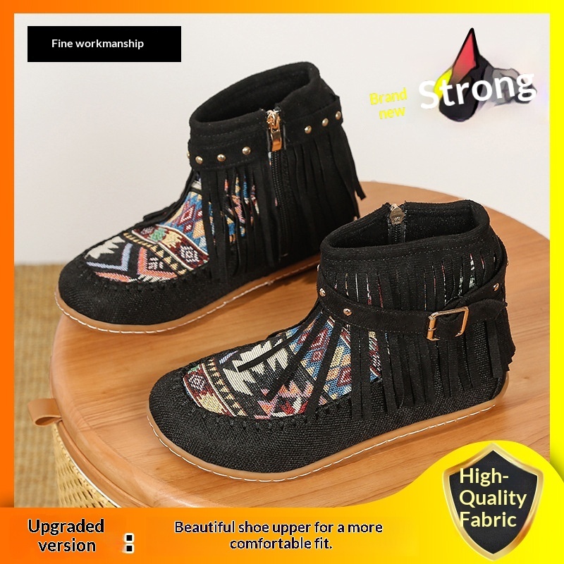 Tassel-buckle Fashion Boots, Women's Dr Martens Boots 5 Tassel-buckle Fashion Boots, Women's Dr Martens Boots - Image 5