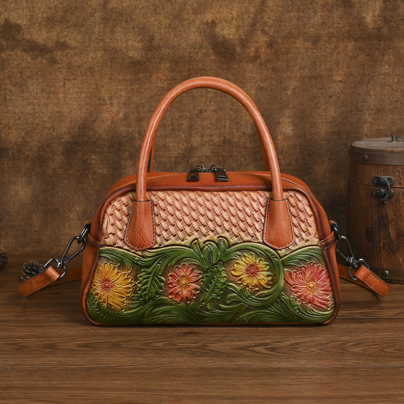 Retro Ethnic-style Leather Shoulder Bag For Women 7 Retro Ethnic-style Leather Shoulder Bag For Women - Image 7