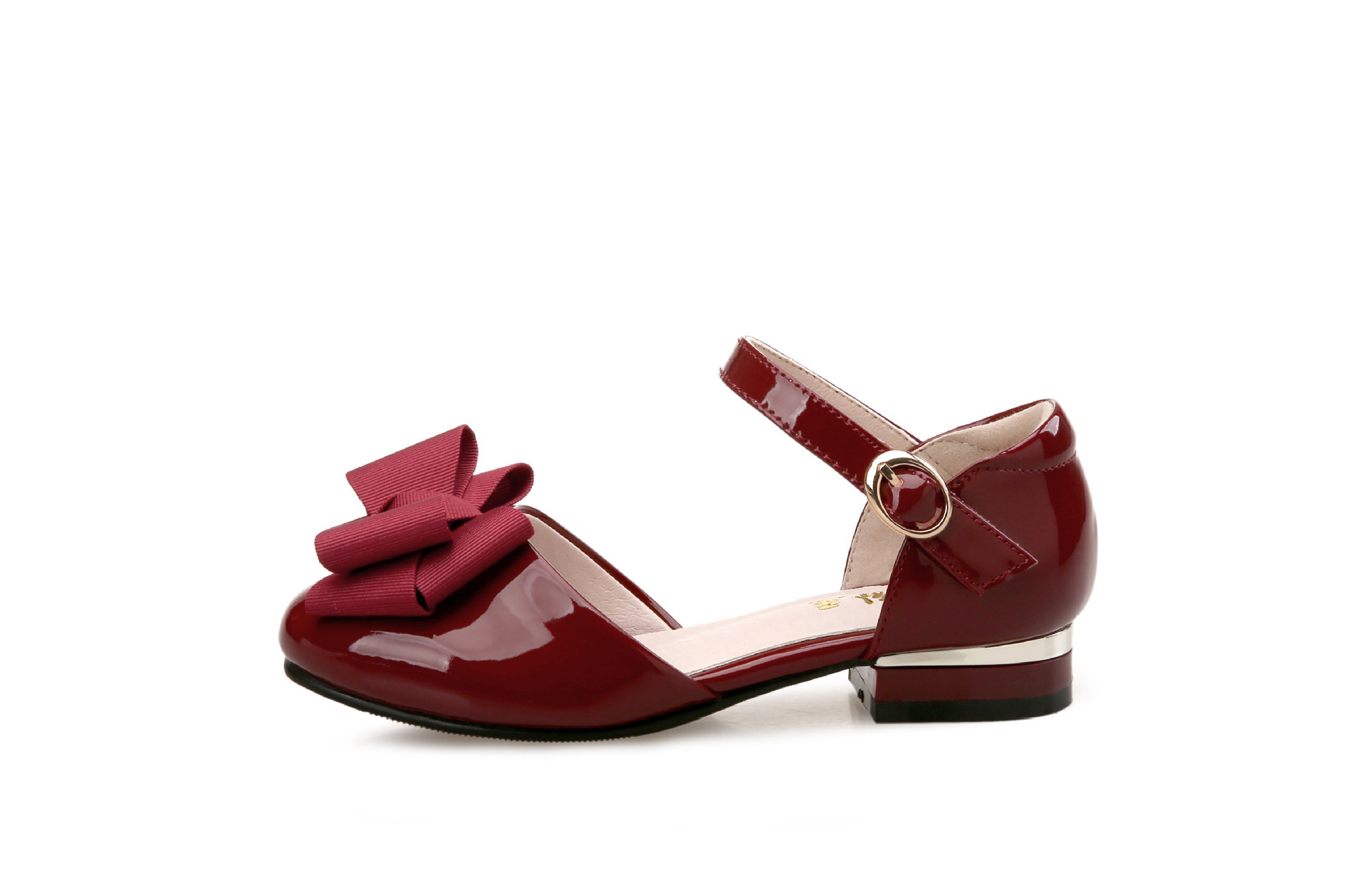 Kids' Velcro Leather Shoes With Bow 5 Kids' Velcro Leather Shoes With Bow - Image 5
