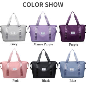 Expandable Gym Bag For Women - Waterproof With Shoe Compartment,
