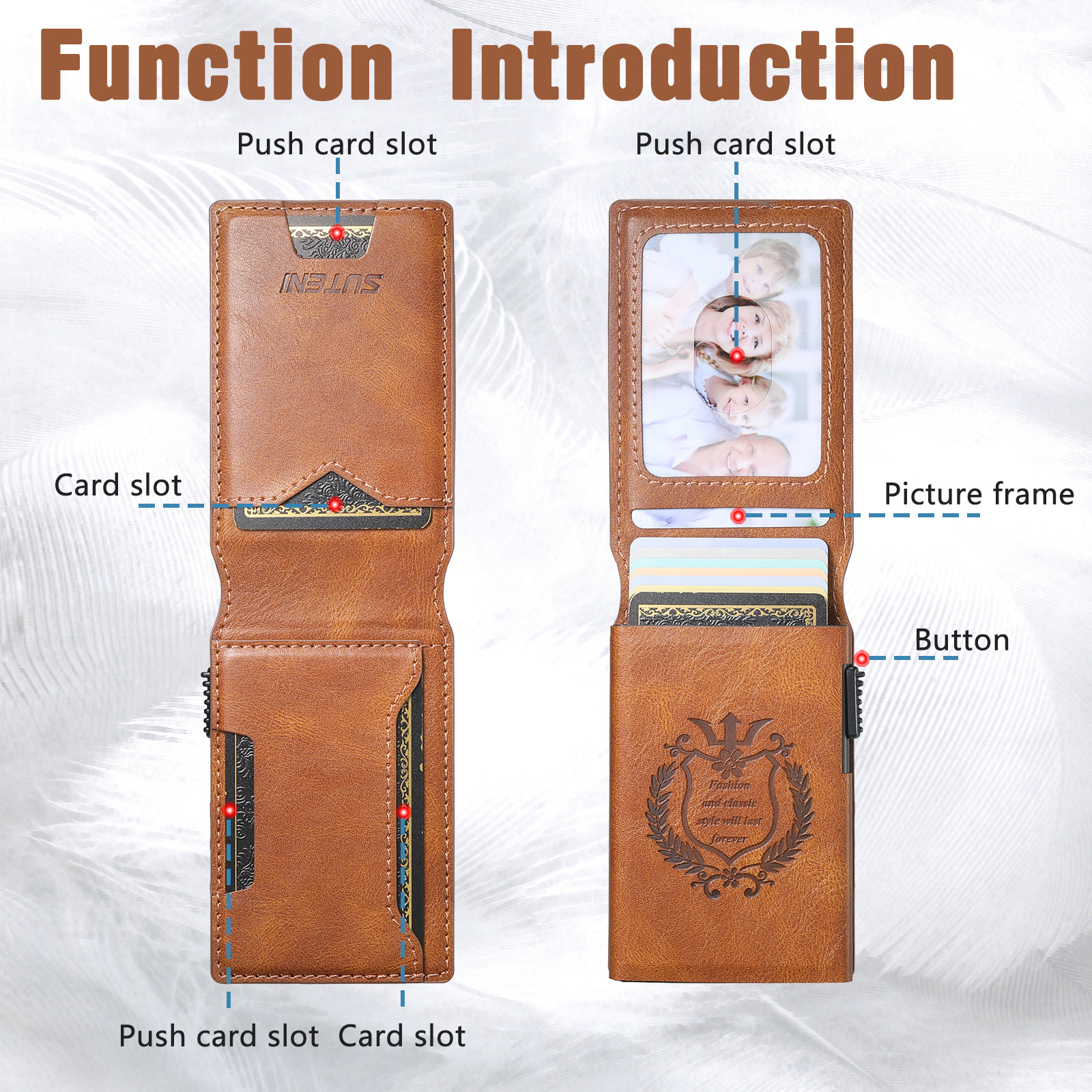 Oil-wax Grain Glossy Full-wrap Leather Card Holder 4 Oil-wax Grain Glossy Full-wrap Leather Card Holder - Image 4