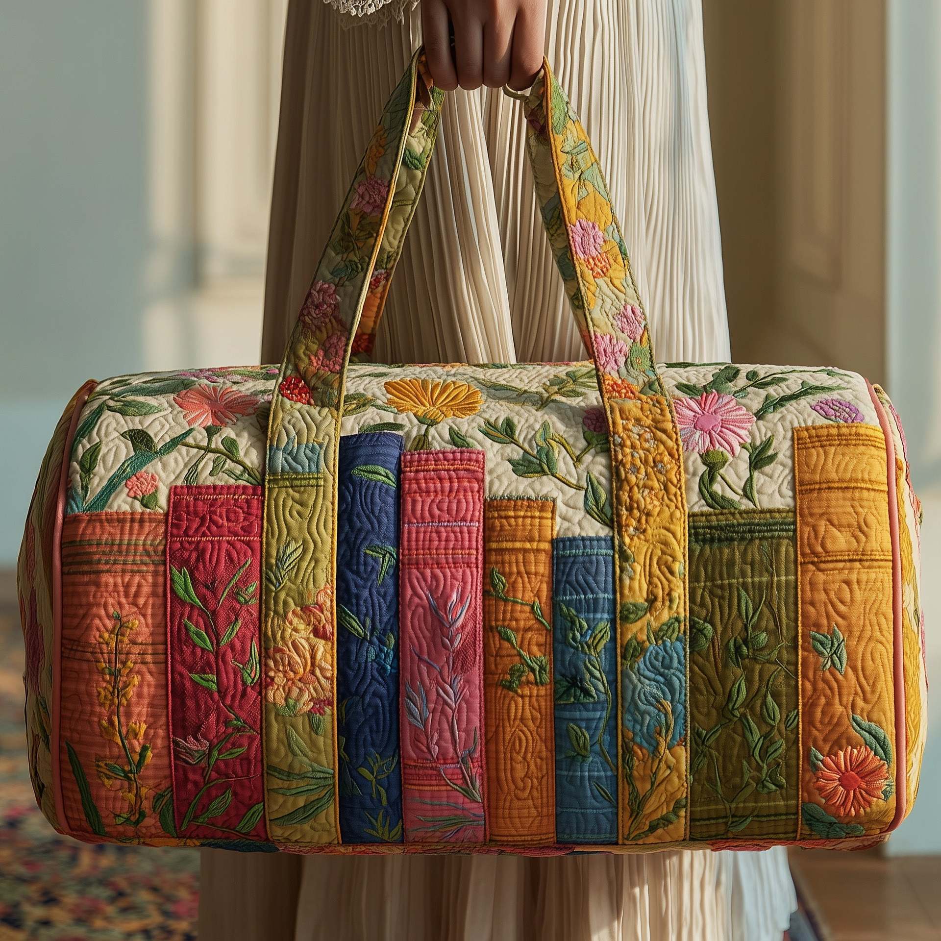 Bookwind Series Short-Distance Handheld Quilted Embroidery Travel Bag Multi-Functional 8 Bookwind Series Short-Distance Handheld Quilted Embroidery Travel Bag Multi-Functional - Image 8